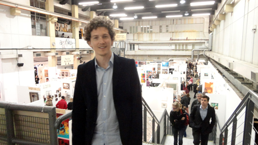 Ryan Stanier, founder-director of The Other Art Fair at his Marylebone event in April. Image Auction Central News.
